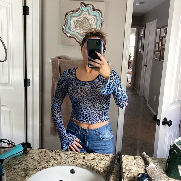 SOLD ❤️ Dollskill / Delias mesh leopard top - Picture 1 of 3